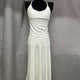White Lace Patchwork 2 Piece Dress Sets Sexy Halter Short Tanks+A-line Skirts Women Sets Summer New Women Holiday Beach Outfits