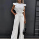 2024 Summer Short Sleeve Wide Leg Jumpsuit For Women Elegant Romper Vintage Streetwear Jumpsuits Overalls Women Jump Suit Woman
