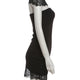 Sisterlinda Fashion Sexy Lace Shawl+Dress Women Trend Elegant Short Sleeve Jacquard Patchwork Stretch Evening party Club Bodycon