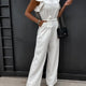 2024 Summer Short Sleeve Wide Leg Jumpsuit For Women Elegant Romper Vintage Streetwear Jumpsuits Overalls Women Jump Suit Woman