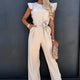 2024 Summer Short Sleeve Wide Leg Jumpsuit For Women Elegant Romper Vintage Streetwear Jumpsuits Overalls Women Jump Suit Woman