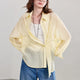 TOYOUTH Women Shirt 2026 Spring New Lyocell Acetate Vacation Commuter Shirt