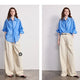 TOYOUTH Women Shirt 2026 Spring New Lyocell Acetate Vacation Commuter Shirt