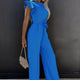 2024 Summer Short Sleeve Wide Leg Jumpsuit For Women Elegant Romper Vintage Streetwear Jumpsuits Overalls Women Jump Suit Woman