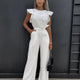 2024 Summer Short Sleeve Wide Leg Jumpsuit For Women Elegant Romper Vintage Streetwear Jumpsuits Overalls Women Jump Suit Woman