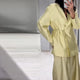 Solid Lace up Coat Long Pants Lady Set V-Neck Long Sleeve Jacket High Waist Straight Trousers Casual Women's New Sets Streetwear