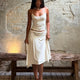 White Lace Patchwork 2 Piece Dress Sets Sexy Halter Short Tanks+A-line Skirts Women Sets Summer New Women Holiday Beach Outfits