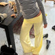 Women Wide Leg Pants Solid Color Fold Over Waist Casual Trousers Spring Fall Loose Sweatpants Bottoms Y2K Streetwear