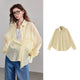 TOYOUTH Women Shirt 2026 Spring New Lyocell Acetate Vacation Commuter Shirt