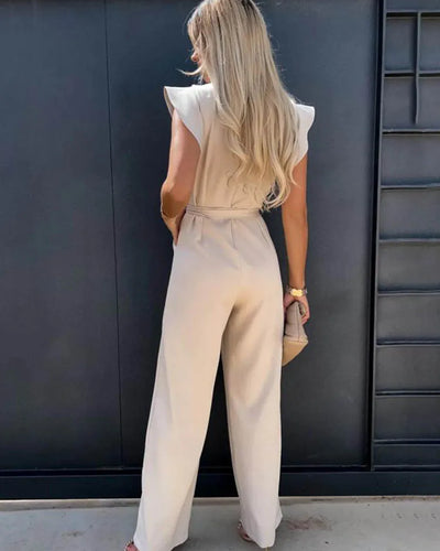 2024 Summer Short Sleeve Wide Leg Jumpsuit For Women Elegant Romper Vintage Streetwear Jumpsuits Overalls Women Jump Suit Woman