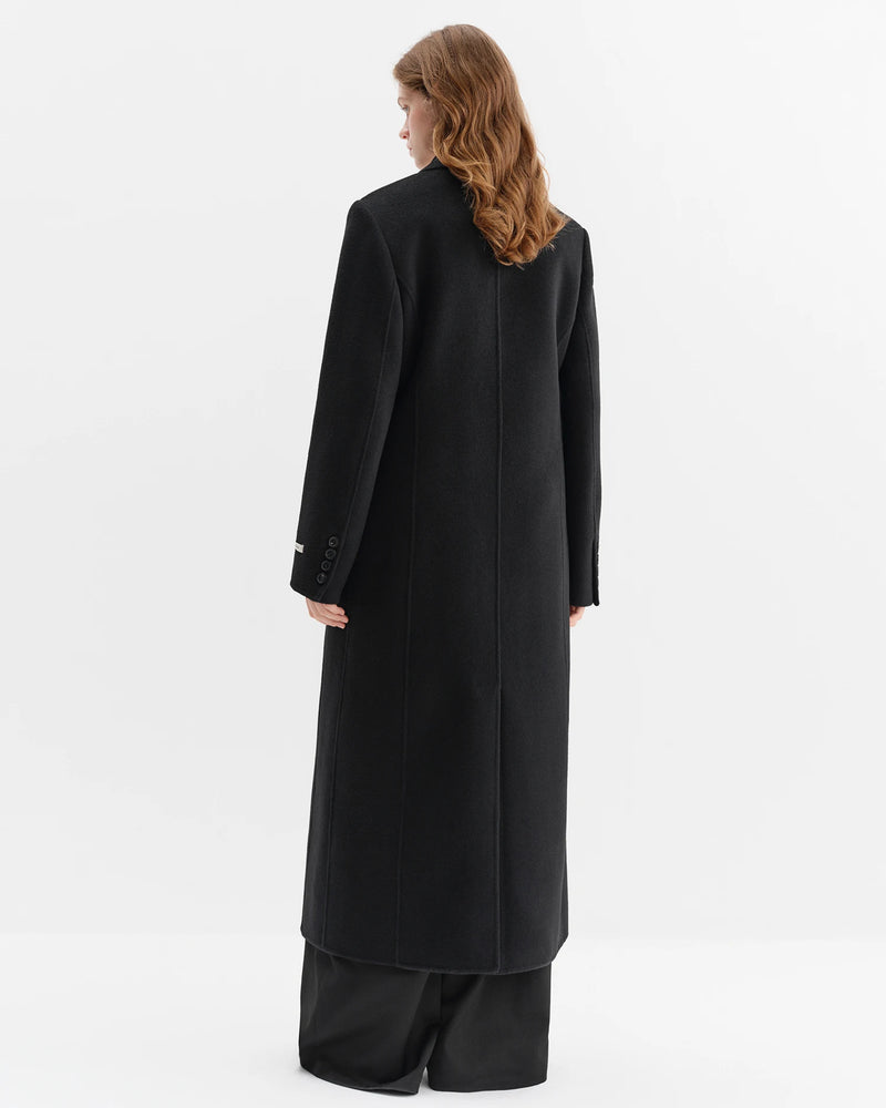 FSLE Women Tailored Coat with Double-Faced Tweed Oversized Flattering Silhouette Premium Wool Outerwear 2025 Winter New Arrival