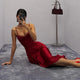Slit Waist Cinching Evening Dress V Neck Sleeveless Slim Irregular Long Women's Summer Dresses New Elegant Party Robe 2026