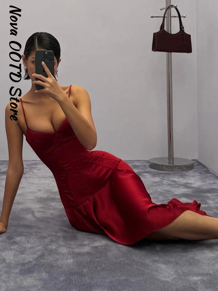 Slit Waist Cinching Evening Dress V Neck Sleeveless Slim Irregular Long Women's Summer Dresses New Elegant Party Robe 2026