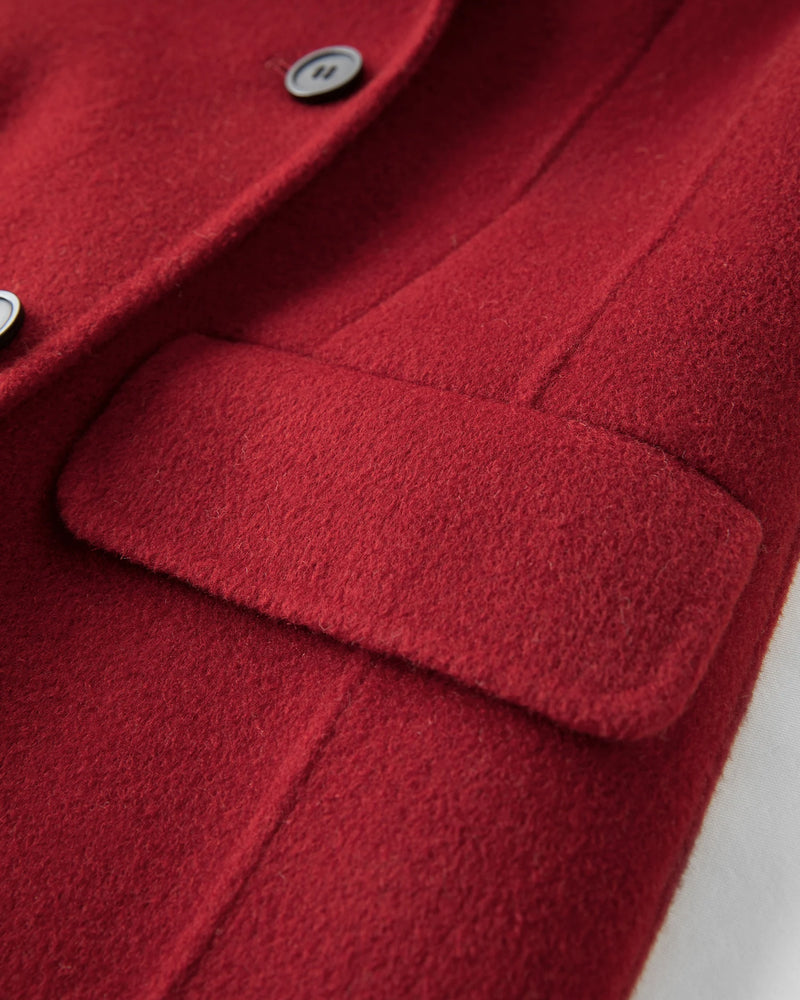 FSLE Women Tailored Coat with Double-Faced Tweed Oversized Flattering Silhouette Premium Wool Outerwear 2025 Winter New Arrival