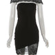 Sisterlinda Fashion Sexy Lace Shawl+Dress Women Trend Elegant Short Sleeve Jacquard Patchwork Stretch Evening party Club Bodycon