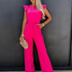 2024 Summer Short Sleeve Wide Leg Jumpsuit For Women Elegant Romper Vintage Streetwear Jumpsuits Overalls Women Jump Suit Woman