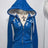 2025 new blue sweatshirt for women fall and winter gothic American retro casual bulk streetwear Y2K design Slim cardigan jacket