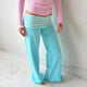 Women Wide Leg Pants Solid Color Fold Over Waist Casual Trousers Spring Fall Loose Sweatpants Bottoms Y2K Streetwear