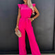 2024 Summer Short Sleeve Wide Leg Jumpsuit For Women Elegant Romper Vintage Streetwear Jumpsuits Overalls Women Jump Suit Woman