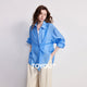 TOYOUTH Women Shirt 2026 Spring New Lyocell Acetate Vacation Commuter Shirt