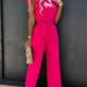 2024 Summer Short Sleeve Wide Leg Jumpsuit For Women Elegant Romper Vintage Streetwear Jumpsuits Overalls Women Jump Suit Woman