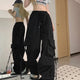 Retro Vintage High Street Baggy Pants Fashion Women Oversized Drawstring Pocket New Pant Casual Streetwear Loose Jogger Trousers