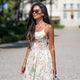 Women's Retro Floral Print Corset Maxi Dress Sexy Sleeveless Halter Neck Flowy Long Dress Lady Summer Vacation Dating Streetwear