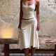 White Lace Patchwork 2 Piece Dress Sets Sexy Halter Short Tanks+A-line Skirts Women Sets Summer New Women Holiday Beach Outfits
