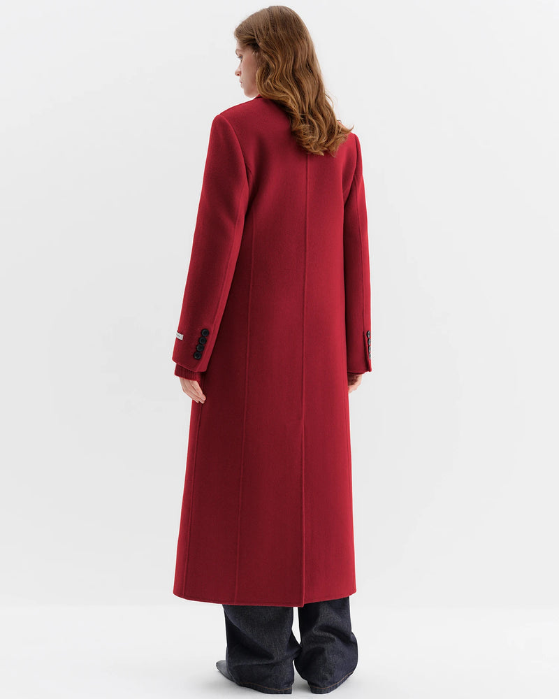 FSLE Women Tailored Coat with Double-Faced Tweed Oversized Flattering Silhouette Premium Wool Outerwear 2025 Winter New Arrival