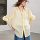 TOYOUTH Women Shirt 2026 Spring New Lyocell Acetate Vacation Commuter Shirt