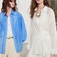 TOYOUTH Women Shirt 2026 Spring New Lyocell Acetate Vacation Commuter Shirt
