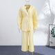 Solid Lace up Coat Long Pants Lady Set V-Neck Long Sleeve Jacket High Waist Straight Trousers Casual Women's New Sets Streetwear