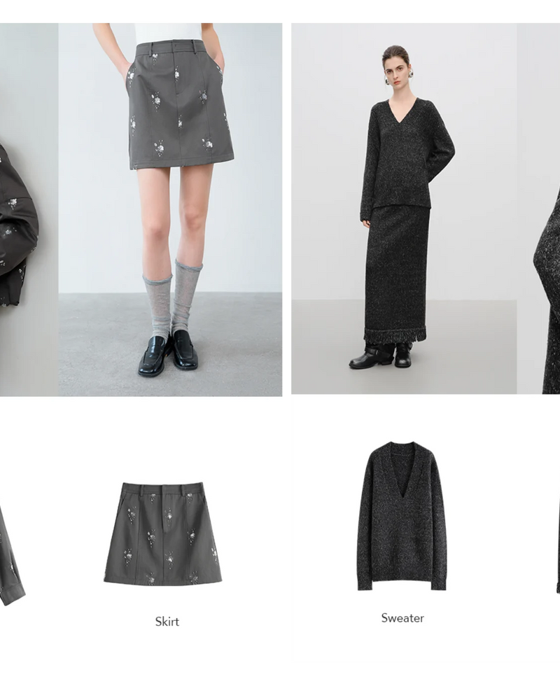 FSLE Women Tailored Coat with Double-Faced Tweed Oversized Flattering Silhouette Premium Wool Outerwear 2025 Winter New Arrival